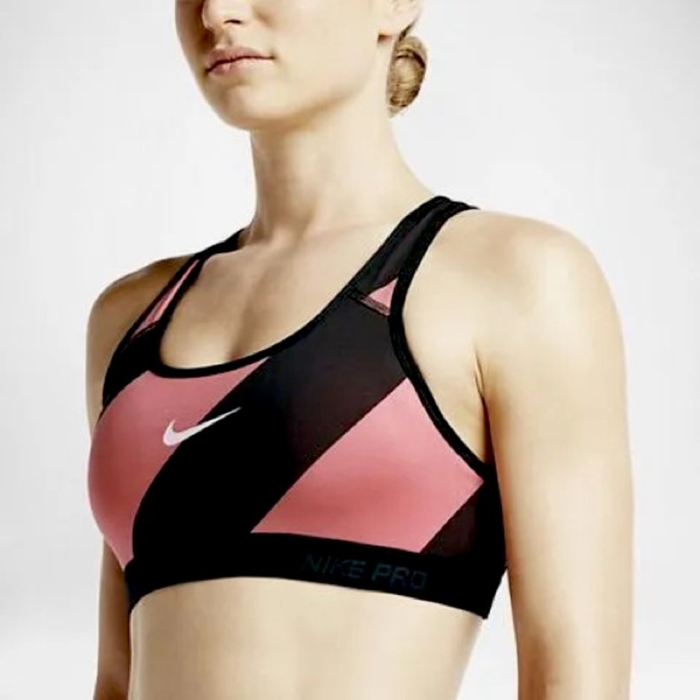 NIKE | Women’s Pro Classic Padded Diagonal Stripe Bra Sz S